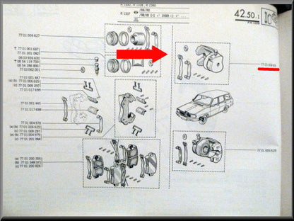 Étrier de frein avant droit – Renault 12 – Renault 15 - Renault 17 - OEM 7701006629