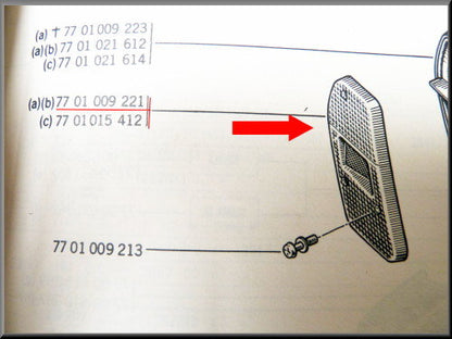 Achterlicht reflector links break – Renault 12 – OEM 7701009221
