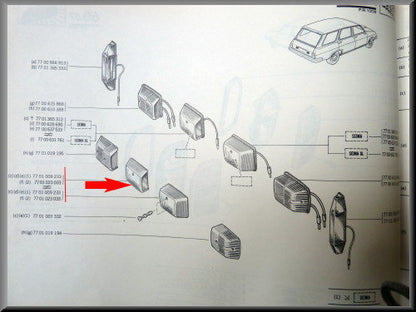 Cache pour éclairage de plaque d'immatriculation – Renault 12 – OEM 7701009233