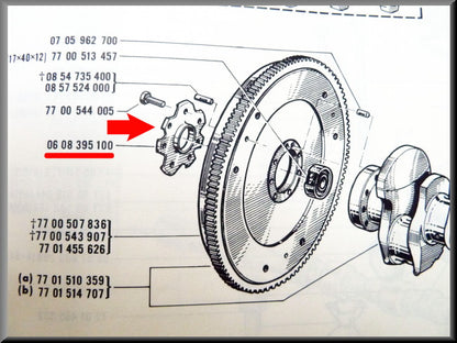 Borgring vliegwiel – Renault 12 Gordini – Renault 16 - Renault 17 OEM 0608395100