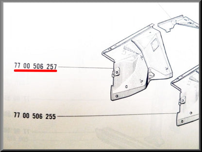 Front right inner fender – Renault 12 – OEM 7700506257