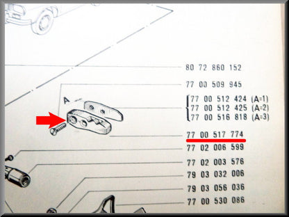 Slotvanger links – Renault 12 – OEM 7700517774