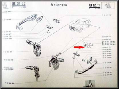 Slotvanger links – Renault 12 – OEM 7700517774