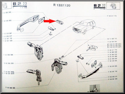 Slotvanger rechts – Renault 12 – OEM 7700517775