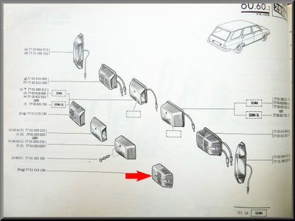 Kapje voor kentekenplaat verlichting – Renault 12 – OEM 7701019194