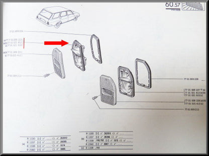 Achterlicht unit links – Renault 12 Break – OEM 7701021612