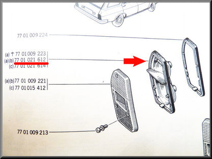 Achterlicht unit links – Renault 12 Break – OEM 7701021612