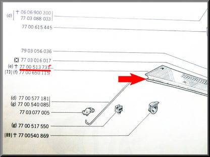 Paravanplaat  – Renault 12 – OEM 7700513731A – Used