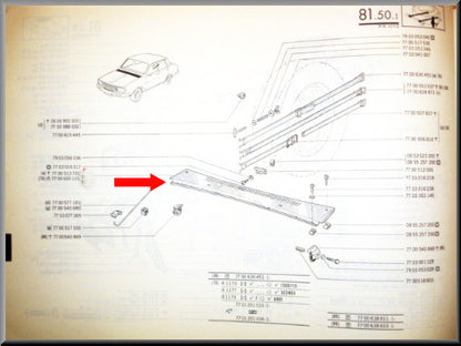 Paravanplaat  – Renault 12 – OEM 7700513731A – Used