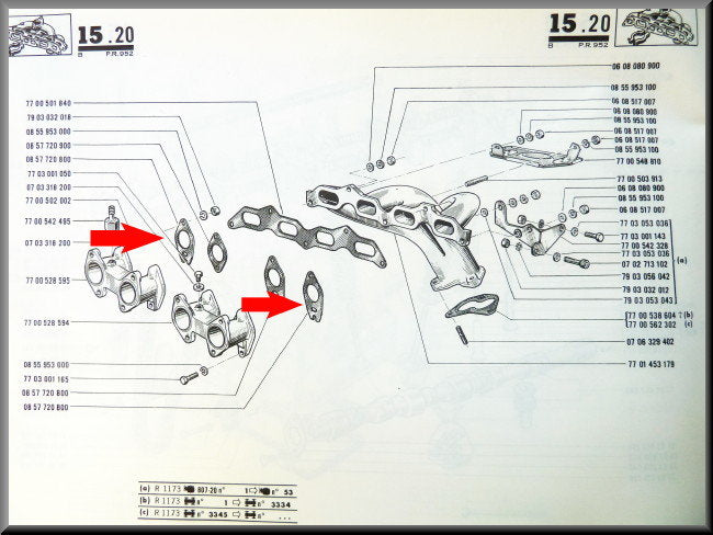 Inlaatspruitstuk pakking – Renault 12 Gordini – Renault 16 - Alpine A110 - OEM 0857720800