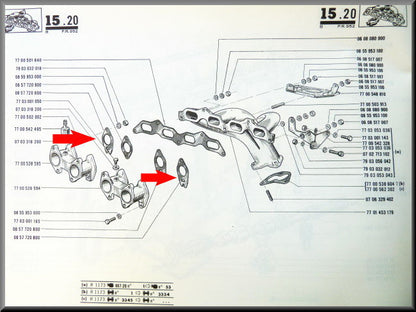 Inlaatspruitstuk pakking – Renault 12 Gordini – Renault 16 - Alpine A110 - OEM 0857720800