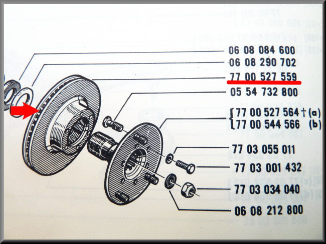 Remschijven – Renault 12 Gordini –  Renault Alpine A110 - Renault Alpine A310 - OEM 7700527559