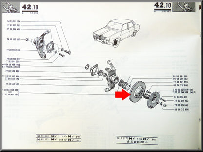 Remschijven – Renault 12 Gordini –  Renault Alpine A110 - Renault Alpine A310 - OEM 7700527559