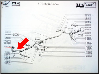 Voorpijp – Renault 12 Gordini – Renault 15 - Renault 17 -  OEM 7700544058