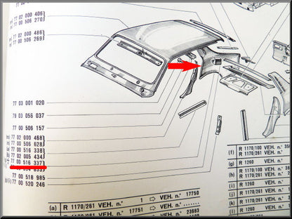 Aile arrière droite – Renault 12 – OEM 7700554833A