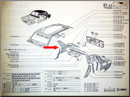 Aile arrière droite – Renault 12 – OEM 7700554833A