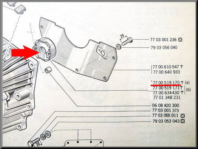 Druklager – Renault 12 – Renault 5 - Renault 15 - OEM 7700519170