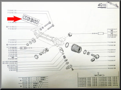 Revisieset stuurhuis 32 mm – Renault 12 –  Renault 15 - Renault 17 - OEM 7701455252