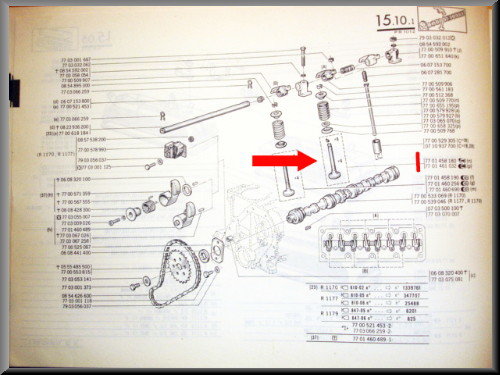 Inlet valve – Renault 12 – Renault 5 – Estafette – OEM 7701458180