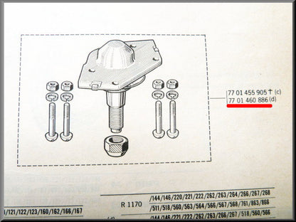 Ball joint lower – Renault 12 – Renault 15 - Renault 17 - Alpine A310 - OEM 7701460886
