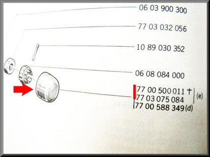 Hub cap 47 mm – Renault 12 – Renault 16 - Renault 5 = OEM 7703075084