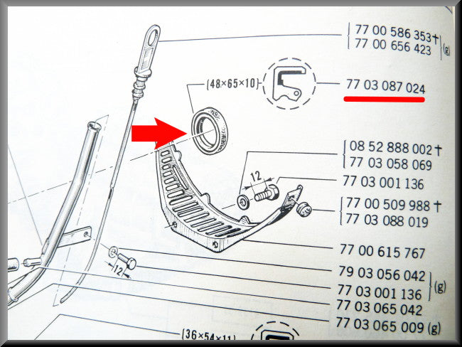 Joint SPI de boîte automatique (48x65x10 mm) – Renault 12 – Renault 16 - OEM 7703087024
