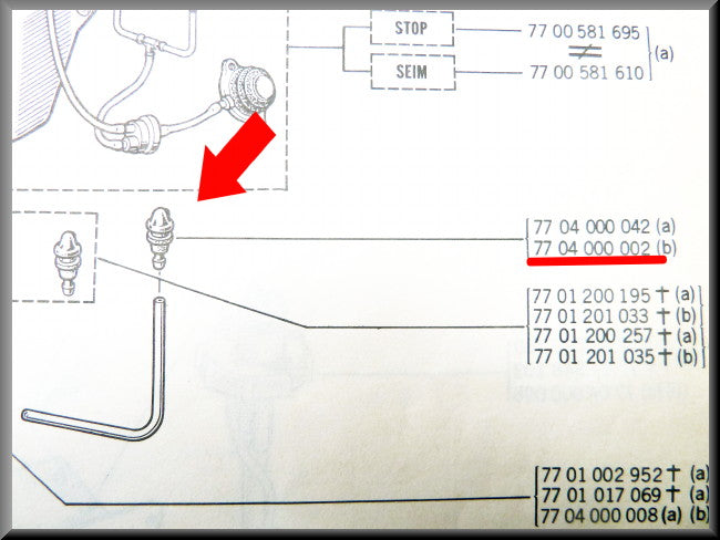 Ruitensproeier kopje zwart – Renault 12 – Renault 15 - Renault divers - OEM 7704000002