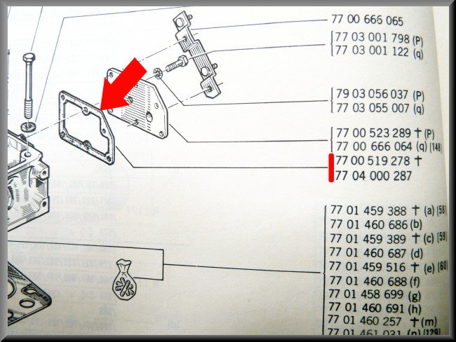 Joint de fixation bobine – Renault 12 – Renault 15 - OEM 7704000287