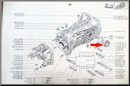 Keerring en bevestigingsschroef – Renault 12 – Renault 16 - Renault diverse - OEM 7701460499