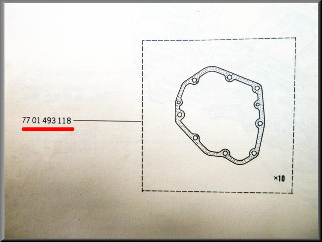 Gearbox gasket - Renault 12 - Renault 15 - OEM 7701493118