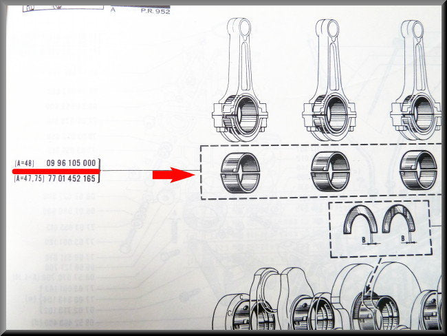 Conrod Bearing Set (48 mm STD) – Renault 12 Gordini – Renault 16 - OEM 7701348413