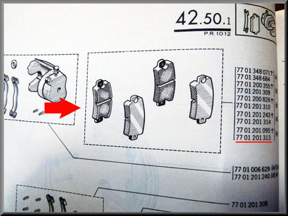 Brake pads Bendix – Renault 12 – Renault 16 - Renault 5 - OEM 7701202954