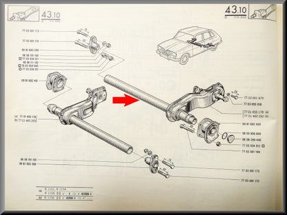 Achteras links  – Renault 16 – OEM 7701455178 – Used