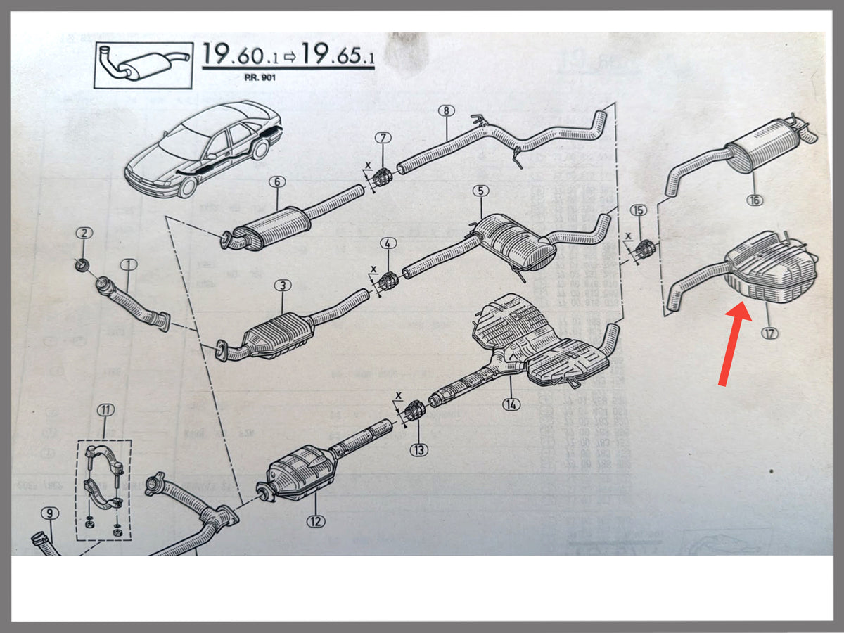 Achterste demper - Renault Safrane - OEM 7700829533 / 7700821148