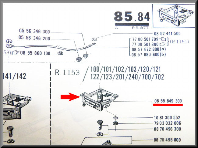 Kachel bediening unit – Renault 16 – OEM 0855849300