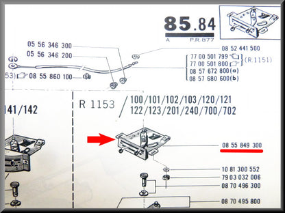 Kachel bediening unit – Renault 16 – OEM 0855849300