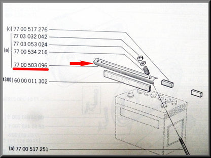 Accu bevestiging – Renault 12 – Renault 16 - Renault 17 - OEM 7700503096