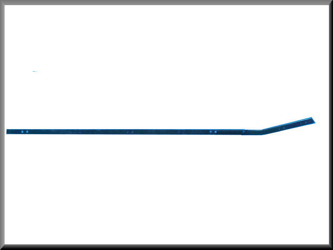 Metaal strip voor portierruit rubber voorzijde links – Renault 12 – OEM 7700509916