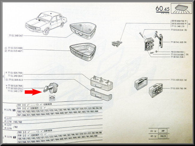 Deur schakelaar binnenverlichting – Renault 12 – Renault 4 - Renault 16 - Renault divers - OEM 7700518764 / 0855858700