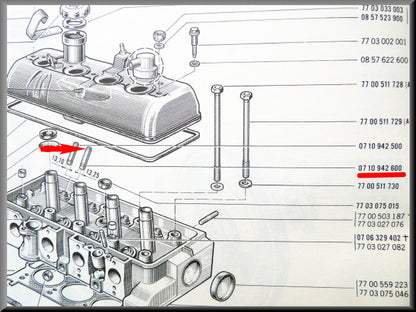 Klepgeleider 13.25mm 49mm – Renault 16 – OEM 0710942600A