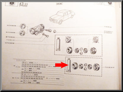 Revisie set wielrem cilinder Girling Lucas (22,2 mm) – Renault 16 – OEM 7701200241