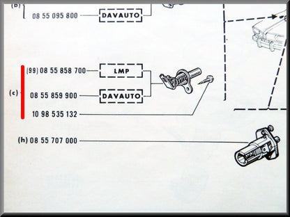 Door switch interior lighting – Renault 16 – Renault 12 - OEM 0855858700