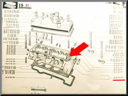 Cilinderkop – Renault 16 (1150 - 1152) – OEM 0996050800 – NOS
