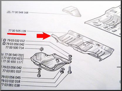 Floor panel – Renault 12 – Renault 15 - Renault 17 - OEM 7700505139