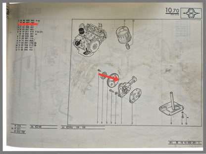 Oliepomp - Renault 14 - OEM 7940009043 en7946002240