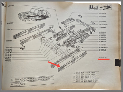 Tussenplaat voorzijde links - Renault 16 - OEM 0256438900 LV