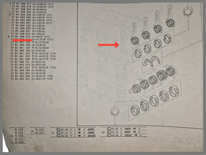 Jeu de coussinets de bielle - Renault 18 - Fuego - Renault 20 - OEM 7701461153