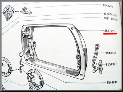 Frame koplamp – Renault 16 TL, TS, L – OEM 0855705500