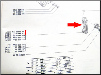 Manivelle de lève-vitre – Renault 16 – OEM 7700589362