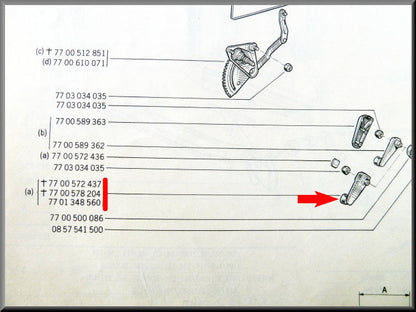 Raamslinger – Renault 12 – Renault 15 - OEM 7701348560A